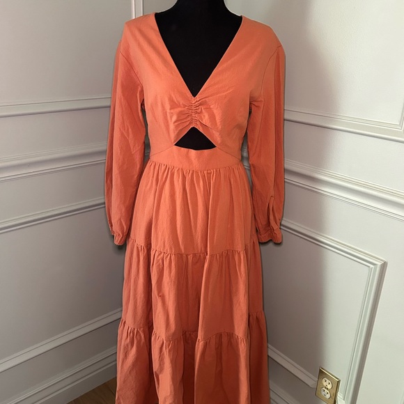 Madwell Orange Cutout Dress - Picture 3 of 4